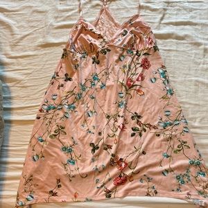 Pink floral and lace super soft night gown